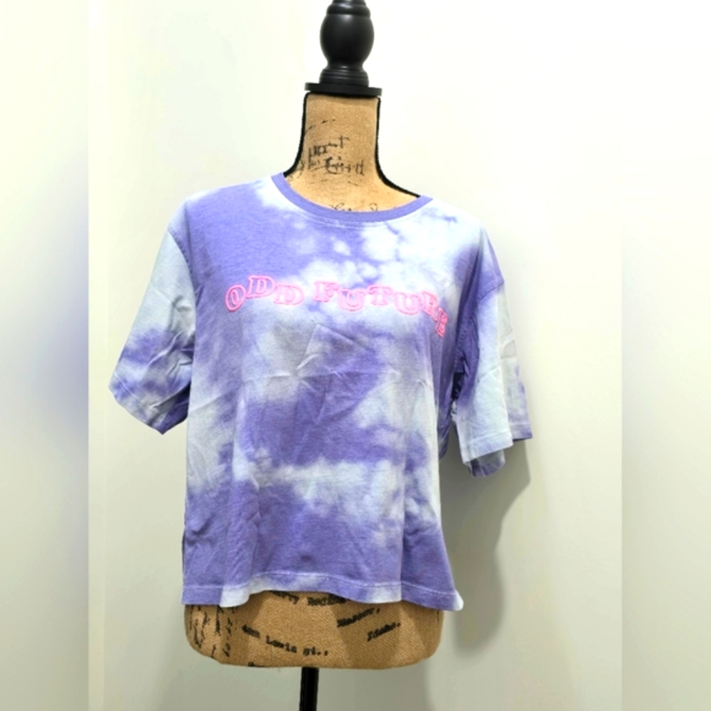 Golf Wang Purple Tie-Dye Cropped Tee – Size Large